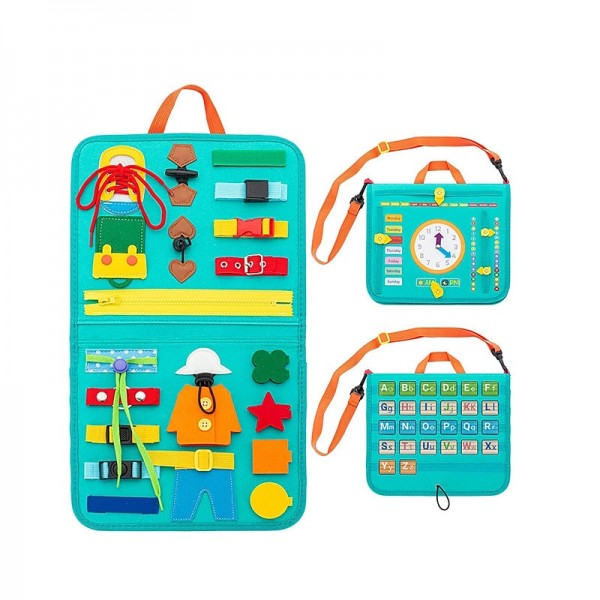 Montessori Toys Felt Busy Board Bag Early Education Puzzle Learning Board Montessori Training For Young ChildrenTeaching Aids Montessori Toys Felt Busy Board Bag Early Education Puzzle Learning Board Montessori Training For Young ChildrenTeaching Aids