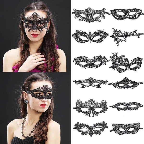 2023 HOT SALES Women Hollow Mask Sexy Cosplay Lace Masquerade Eye Mask Lingerie Cosplay Accessories Gothic Fetish 2PCS 2023 HOT SALES Women Hollow Mask Sexy Cosplay Lace Masquerade Eye Mask Lingerie Cosplay Accessories Gothic Fetish 2PCS