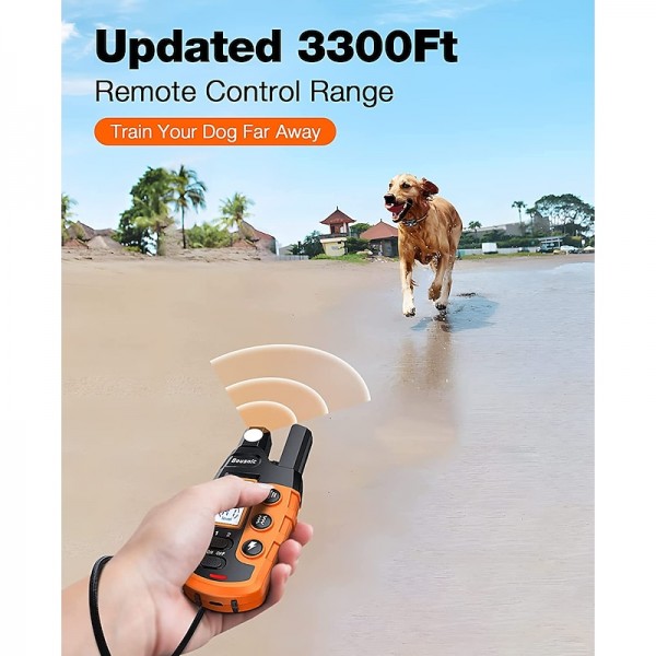 3300Ft Dog Training Collar with Remote for Small Medium Large Dogs Rechargeable Waterproof E Collar with Beep (1-8) Vibration(1-16) Safe Shock(1-99) 3300Ft Dog Training Collar with Remote for Small Medium Large Dogs Rechargeable Waterproof E Collar with Beep (1-8) Vibration(1-16) Safe Shock(1-99)