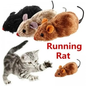 Interactive Cat Toy: 1pc Wind-Up Plush Mouse - Stimulate Your Cat&#039;s Natural Instincts!