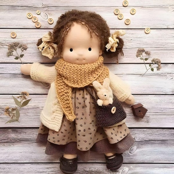 Cotton Body Waldorf Doll Doll Artist Handmade Mini Dress Up Doll Diy(Accessory bear not included) Cotton Body Waldorf Doll Doll Artist Handmade Mini Dress Up Doll Diy(Accessory bear not included)