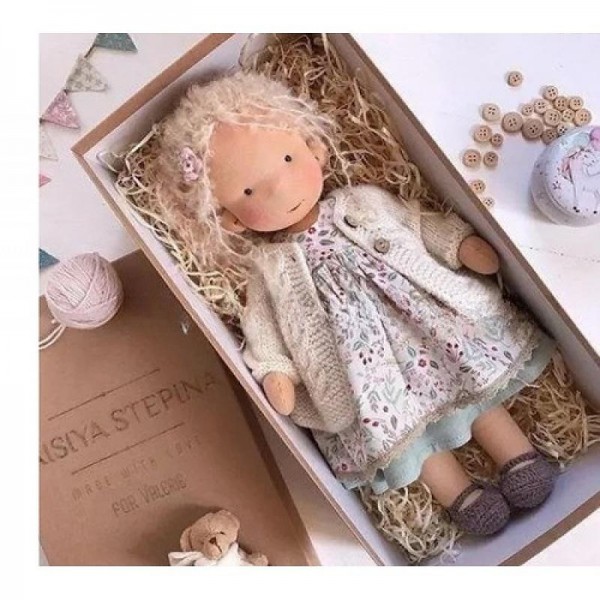 Cotton Body Waldorf Doll Doll Artist Handmade Mini Dress-Up Doll Diy Halloween Gift Box Packaging Blessing(excluding small animal accessories) Cotton Body Waldorf Doll Doll Artist Handmade Mini Dress-Up Doll Diy Halloween Gift Box Packaging Blessing(excluding small animal accessories)
