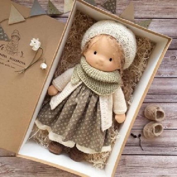 Cotton Body Waldorf Doll Doll Artist Handmade Mini Dress-Up Doll Diy Halloween Gift Box Packaging Blessing(excluding small animal accessories) Cotton Body Waldorf Doll Doll Artist Handmade Mini Dress-Up Doll Diy Halloween Gift Box Packaging Blessing(excluding small animal accessories)
