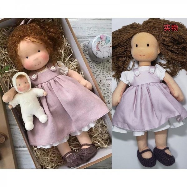 Cotton Body Waldorf Doll Doll Artist Handmade Mini Dress-Up Doll Diy Halloween Gift Box Packaging Blessing(excluding small animal accessories) Cotton Body Waldorf Doll Doll Artist Handmade Mini Dress-Up Doll Diy Halloween Gift Box Packaging Blessing(excluding small animal accessories)