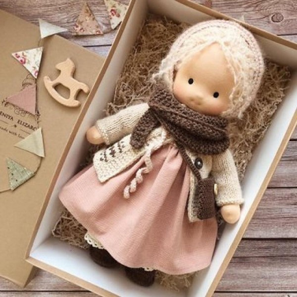 Cotton Body Waldorf Doll Doll Artist Handmade Mini Dress-Up Doll Diy Halloween Gift Box Packaging Blessing(excluding small animal accessories) Cotton Body Waldorf Doll Doll Artist Handmade Mini Dress-Up Doll Diy Halloween Gift Box Packaging Blessing(excluding small animal accessories)