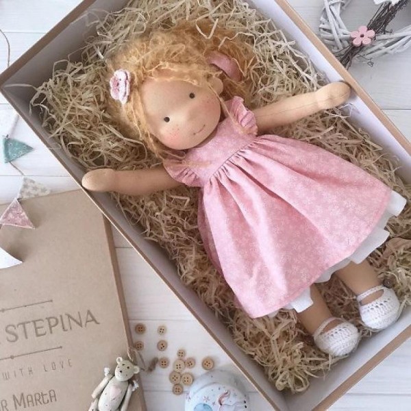 Cotton Body Waldorf Doll Doll Artist Handmade Mini Dress-Up Doll Diy Halloween Gift Box Packaging Blessing(excluding small animal accessories) Cotton Body Waldorf Doll Doll Artist Handmade Mini Dress-Up Doll Diy Halloween Gift Box Packaging Blessing(excluding small animal accessories)