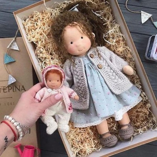 Cotton Body Waldorf Doll Doll Artist Handmade Mini Dress-Up Doll Diy Halloween Gift Box Packaging Blessing(excluding small animal accessories) Cotton Body Waldorf Doll Doll Artist Handmade Mini Dress-Up Doll Diy Halloween Gift Box Packaging Blessing(excluding small animal accessories)