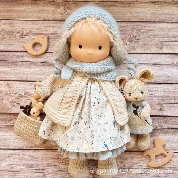 Cotton Body Waldorf Doll Doll Artist Handmade Mini Dress-Up Doll Diy Halloween Gift Box Packaging Blessing(excluding small animal accessories) Cotton Body Waldorf Doll Doll Artist Handmade Mini Dress-Up Doll Diy Halloween Gift Box Packaging Blessing(excluding small animal accessories)
