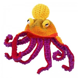 Adult Halloween Party Funny Tricky Headgear Hand-Made Octopus Shape Octopus Hat