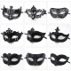Halloween Ball Party Mask Retro Prince Flat Head Mask Antique Bronze Half Face Mask Black Decorative Men's and Women's Halloween Ball Party Mask Retro Prince Flat Head Mask Antique Bronze Half Face Mask Black Decorative Men's and Women's
