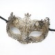 Halloween Ball Party Mask Retro Prince Flat Head Mask Antique Bronze Half Face Mask Black Decorative Men's and Women's Halloween Ball Party Mask Retro Prince Flat Head Mask Antique Bronze Half Face Mask Black Decorative Men's and Women's