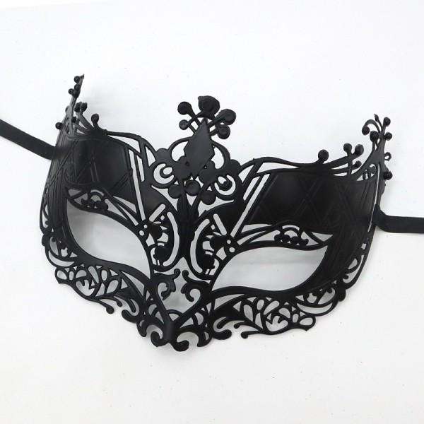 Halloween Ball Party Mask Retro Prince Flat Head Mask Antique Bronze Half Face Mask Black Decorative Men's and Women's Halloween Ball Party Mask Retro Prince Flat Head Mask Antique Bronze Half Face Mask Black Decorative Men's and Women's