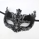 Halloween Ball Party Mask Retro Prince Flat Head Mask Antique Bronze Half Face Mask Black Decorative Men's and Women's Halloween Ball Party Mask Retro Prince Flat Head Mask Antique Bronze Half Face Mask Black Decorative Men's and Women's