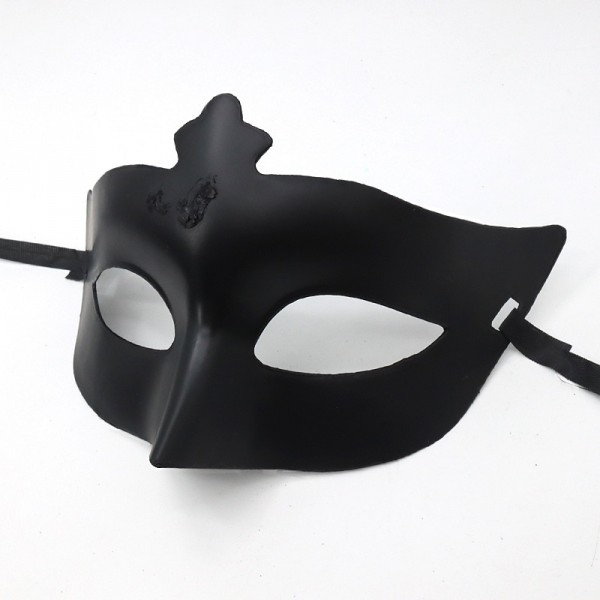 Halloween Ball Party Mask Retro Prince Flat Head Mask Antique Bronze Half Face Mask Black Decorative Men's and Women's Halloween Ball Party Mask Retro Prince Flat Head Mask Antique Bronze Half Face Mask Black Decorative Men's and Women's