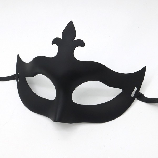 Halloween Ball Party Mask Retro Prince Flat Head Mask Antique Bronze Half Face Mask Black Decorative Men's and Women's Halloween Ball Party Mask Retro Prince Flat Head Mask Antique Bronze Half Face Mask Black Decorative Men's and Women's