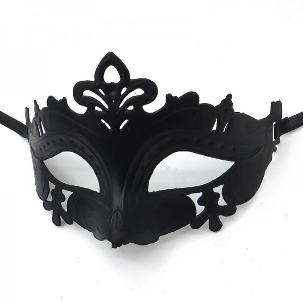 Halloween Ball Party Mask Retro Prince Flat Head Mask Antique Bronze Half Face Mask Black Decorative Men's and Women's Halloween Ball Party Mask Retro Prince Flat Head Mask Antique Bronze Half Face Mask Black Decorative Men's and Women's