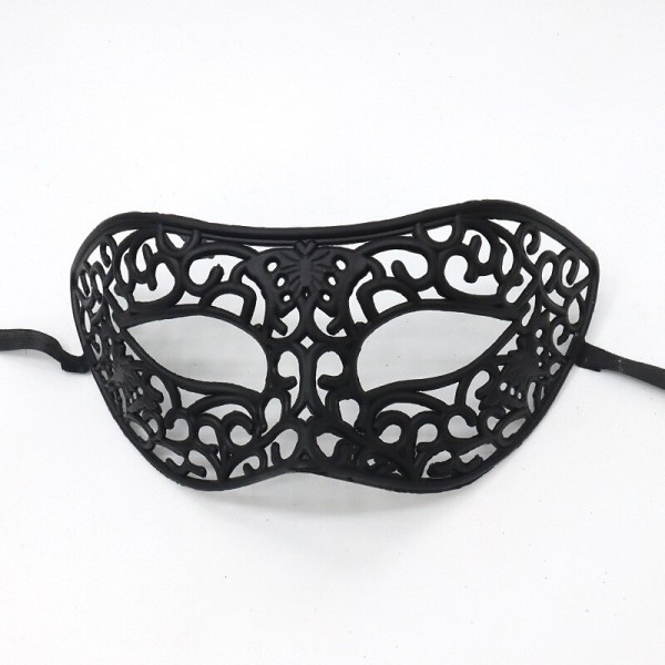 Halloween Ball Party Mask Retro Prince Flat Head Mask Antique Bronze Half Face Mask Black Decorative Men's and Women's Halloween Ball Party Mask Retro Prince Flat Head Mask Antique Bronze Half Face Mask Black Decorative Men's and Women's