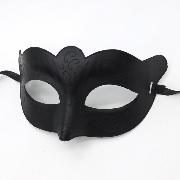 Halloween Ball Party Mask Retro Prince Flat Head Mask Antique Bronze Half Face Mask Black Decorative Men's and Women's Halloween Ball Party Mask Retro Prince Flat Head Mask Antique Bronze Half Face Mask Black Decorative Men's and Women's