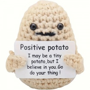 A Handmade Yarn 7cm Potato Funny Potato Emoticon Bag Handmade Hook Woven Hanging Buckle Pendant Cute And Playful