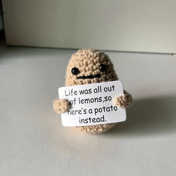 A Handmade Yarn 7cm Potato Funny Potato Emoticon Bag Handmade Hook Woven Hanging Buckle Pendant Cute And Playful A Handmade Yarn 7cm Potato Funny Potato Emoticon Bag Handmade Hook Woven Hanging Buckle Pendant Cute And Playful
