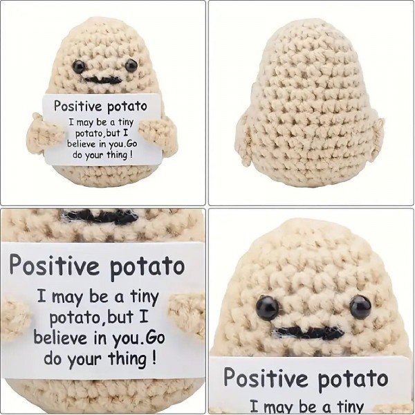 A Handmade Yarn 7cm Potato Funny Potato Emoticon Bag Handmade Hook Woven Hanging Buckle Pendant Cute And Playful A Handmade Yarn 7cm Potato Funny Potato Emoticon Bag Handmade Hook Woven Hanging Buckle Pendant Cute And Playful