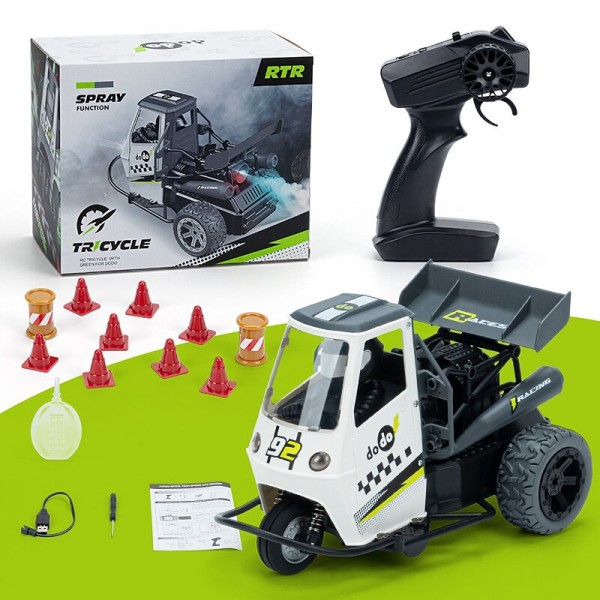 Cross Border 116 Tricycle Spray Remote Control Vehicle Drift Off-road Vehicle Children's Toy Car Remote Control Tricycle Cross Border 116 Tricycle Spray Remote Control Vehicle Drift Off-road Vehicle Children's Toy Car Remote Control Tricycle