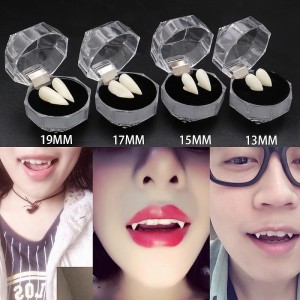 Cosplay Dentures Vampire Dentures Resin Teeth Zombie Fangs Braces Makeup Ball Particles Hot Melt Adhesive