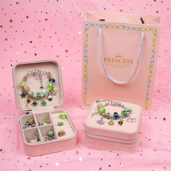 Charm Bracelet Making Kit - Girls DIY Beaded Jewelry Making Kit, Unicorn & Mermaid Gifts Toys Crafts For Girls Birthday Gift, Festival, New Year With Pink Birthday Gift Box Charm Bracelet Making Kit - Girls DIY Beaded Jewelry Making Kit, Unicorn & Mermaid Gifts Toys Crafts For Girls Birthday Gift, Festival, New Year With Pink Birthday Gift Box