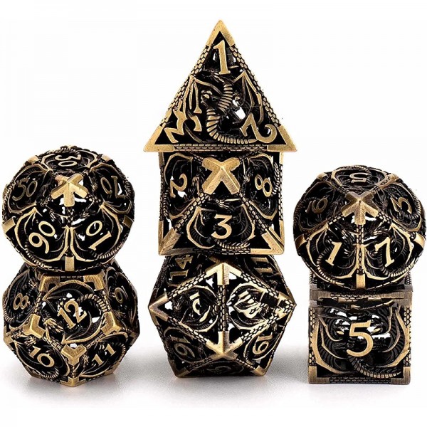 Cthulhu Metal Hollow out Dragon Dice DND Dragon and Dungeon Running Group Board Game Multi sided Numbers Cthulhu Metal Hollow out Dragon Dice DND Dragon and Dungeon Running Group Board Game Multi sided Numbers