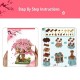 2028PCS Pink Sakura Tree House Building Blocks - Cherry Blossom DIYToys for Kids - Perfect Gift ldea! (Not Sets) 2028PCS Pink Sakura Tree House Building Blocks - Cherry Blossom DIYToys for Kids - Perfect Gift ldea! (Not Sets)