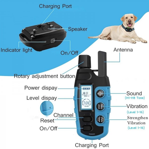 3300Ft Remote No Shock Pet Dog Training Collar Rechargeable IPX7 Waterproof E Collar Beep Vibration Human Dog Trainer 3300Ft Remote No Shock Pet Dog Training Collar Rechargeable IPX7 Waterproof E Collar Beep Vibration Human Dog Trainer