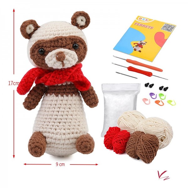 Crochet Kit for Beginners, Crocheting Animals Kits w Step-by-Step Video Tutorials, Knitting Starter Pack for Adults and Kids Handmade DIY Knitted Wool with Deer Doll Hook Music Material Bag Crochet Kit for Beginners, Crocheting Animals Kits w Step-by-Step Video Tutorials, Knitting Starter Pack for Adults and Kids Handmade DIY Knitted Wool with Deer Doll Hook Music Material Bag