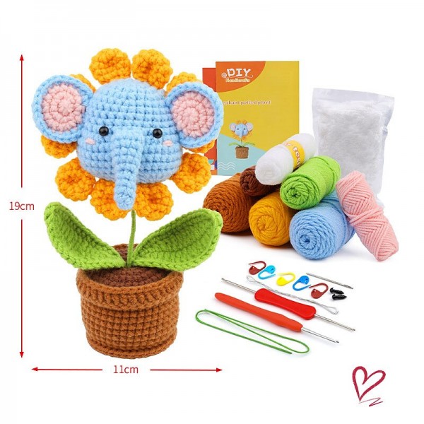 Crochet Kit for Beginners, Crocheting Animals Kits w Step-by-Step Video Tutorials, Knitting Starter Pack for Adults and Kids Handmade DIY Knitted Wool with Deer Doll Hook Music Material Bag Crochet Kit for Beginners, Crocheting Animals Kits w Step-by-Step Video Tutorials, Knitting Starter Pack for Adults and Kids Handmade DIY Knitted Wool with Deer Doll Hook Music Material Bag