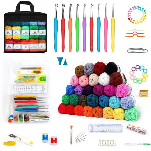 Crochet Kit for Beginners, Beginner Crochet Starter Kit with Video Tutorials, Beginner Crochet Kit for Adults Kids, Knitting Kit for Beginners Crochet Kit for Beginners, Beginner Crochet Starter Kit with Video Tutorials, Beginner Crochet Kit for Adults Kids, Knitting Kit for Beginners