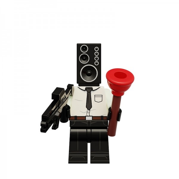 8 Pcs Skibidi Toilet Man Toilet Man Series Audio Man TV Man Monitoring Man Puzzle Assembly Building Block Toy Bag