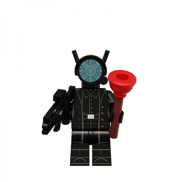8 Pcs Skibidi Toilet Man Toilet Man Series Audio Man TV Man Monitoring Man Puzzle Assembly Building Block Toy Bag