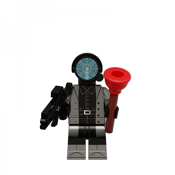 8 Pcs Skibidi Toilet Man Toilet Man Series Audio Man TV Man Monitoring Man Puzzle Assembly Building Block Toy Bag