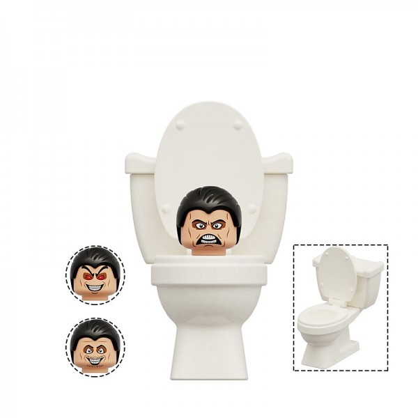 8 Pcs Skibidi Toilet Man Toilet Man Series Audio Man TV Man Monitoring Man Puzzle Assembly Building Block Toy Bag