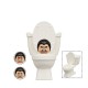 8 Pcs Skibidi Toilet Man Toilet Man Series Audio Man TV Man Monitoring Man Puzzle Assembly Building Block Toy Bag