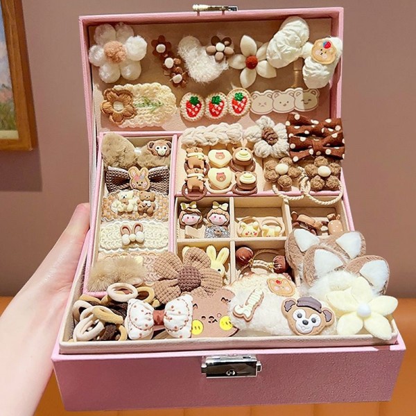 Korean Version Of Children's Pink Hair Accessories Gift Box Set Girl Princess Hair Card Girl Headwear Baby Jewelry Birthday Korean Version Of Children's Pink Hair Accessories Gift Box Set Girl Princess Hair Card Girl Headwear Baby Jewelry Birthday