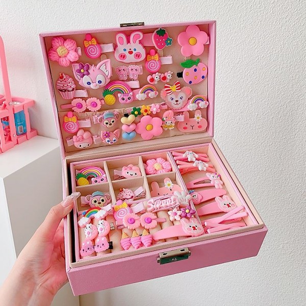 Korean Version Of Children's Pink Hair Accessories Gift Box Set Girl Princess Hair Card Girl Headwear Baby Jewelry Birthday Korean Version Of Children's Pink Hair Accessories Gift Box Set Girl Princess Hair Card Girl Headwear Baby Jewelry Birthday