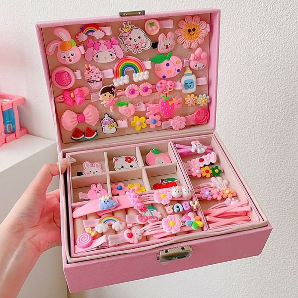 Korean Version Of Children's Pink Hair Accessories Gift Box Set Girl Princess Hair Card Girl Headwear Baby Jewelry Birthday Korean Version Of Children's Pink Hair Accessories Gift Box Set Girl Princess Hair Card Girl Headwear Baby Jewelry Birthday