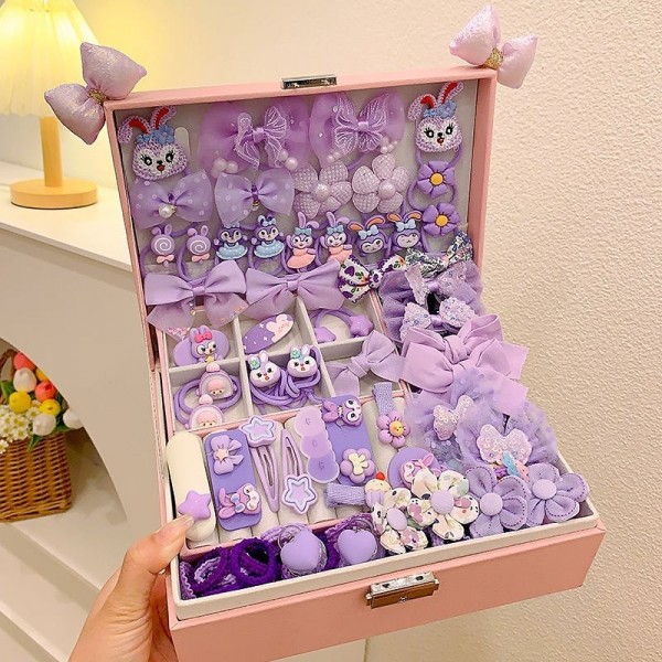 Korean Version Of Children's Pink Hair Accessories Gift Box Set Girl Princess Hair Card Girl Headwear Baby Jewelry Birthday Korean Version Of Children's Pink Hair Accessories Gift Box Set Girl Princess Hair Card Girl Headwear Baby Jewelry Birthday