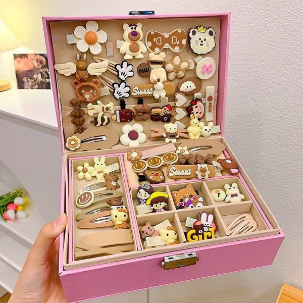 Korean Version Of Children's Pink Hair Accessories Gift Box Set Girl Princess Hair Card Girl Headwear Baby Jewelry Birthday Korean Version Of Children's Pink Hair Accessories Gift Box Set Girl Princess Hair Card Girl Headwear Baby Jewelry Birthday
