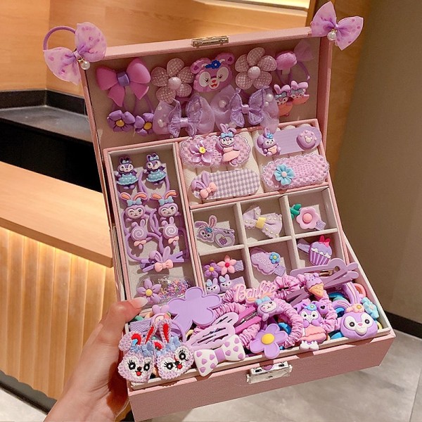 Korean Version Of Children's Pink Hair Accessories Gift Box Set Girl Princess Hair Card Girl Headwear Baby Jewelry Birthday Korean Version Of Children's Pink Hair Accessories Gift Box Set Girl Princess Hair Card Girl Headwear Baby Jewelry Birthday