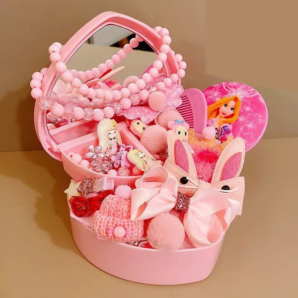 Korean Version Of Children's Pink Hair Accessories Gift Box Set Girl Princess Hair Card Girl Headwear Baby Jewelry Birthday Korean Version Of Children's Pink Hair Accessories Gift Box Set Girl Princess Hair Card Girl Headwear Baby Jewelry Birthday