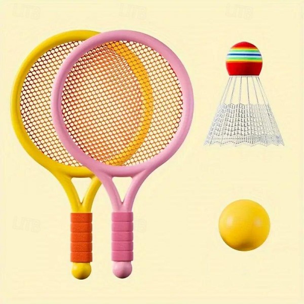 Badminton and Tennis Racket Set - Interactive Game and Educational Toy - Perfect Birthday Gift - Red or Yellow Ball Included Badminton and Tennis Racket Set - Interactive Game and Educational Toy - Perfect Birthday Gift - Red or Yellow Ball Included