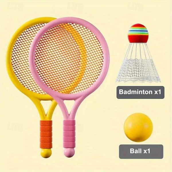Badminton and Tennis Racket Set - Interactive Game and Educational Toy - Perfect Birthday Gift - Red or Yellow Ball Included Badminton and Tennis Racket Set - Interactive Game and Educational Toy - Perfect Birthday Gift - Red or Yellow Ball Included