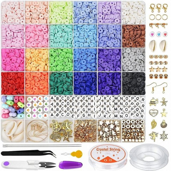 6000 Pieces of Clay Beads Soft Ceramic Pieces Soft Ceramic Beads Handmade Jewelry Bracelets DIY Accessories 6000 Pieces of Clay Beads Soft Ceramic Pieces Soft Ceramic Beads Handmade Jewelry Bracelets DIY Accessories