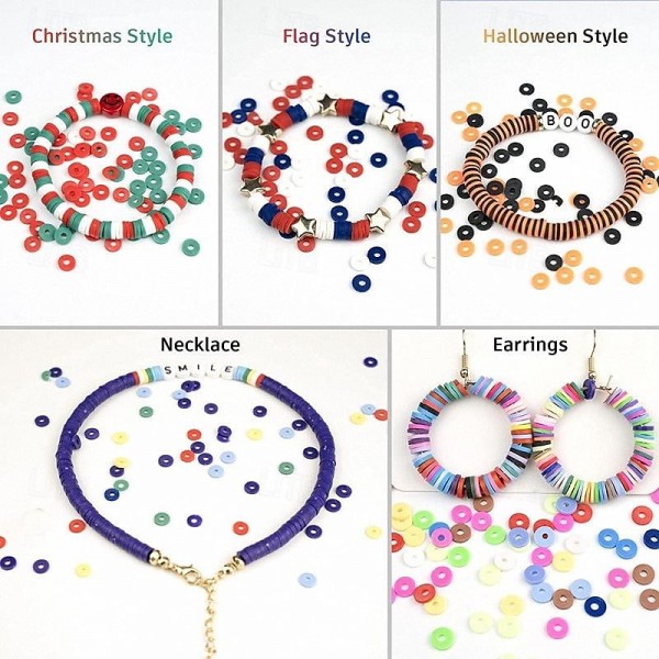 6000 Pieces of Clay Beads Soft Ceramic Pieces Soft Ceramic Beads Handmade Jewelry Bracelets DIY Accessories 6000 Pieces of Clay Beads Soft Ceramic Pieces Soft Ceramic Beads Handmade Jewelry Bracelets DIY Accessories